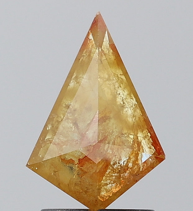 1.07 ct. Kite Step Cut Natural Yellow Colour Rustic Diamond Pair