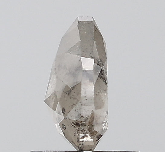 1.02 ct. Pear Rosecut Natural Salt and pepper Diamond