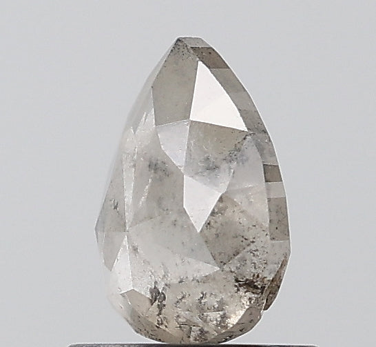 1.02 ct. Pear Rosecut Natural Salt and pepper Diamond