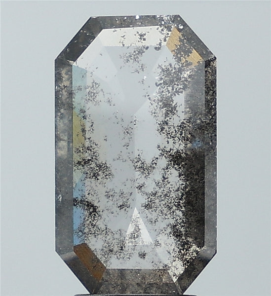 2.38 ct. Emrald Stepcut Salt and pepper Lab Grown Diamond