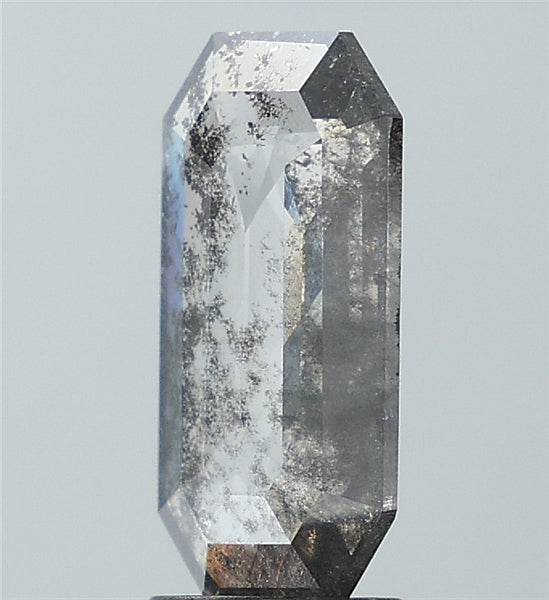 2.38 ct. Emrald Stepcut Salt and pepper Lab Grown Diamond