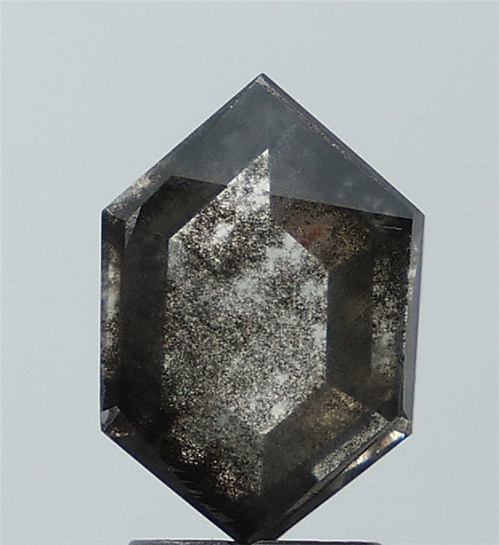 1.99 ct. Hexagon Stepcut Salt and pepper Lab Grown Diamond