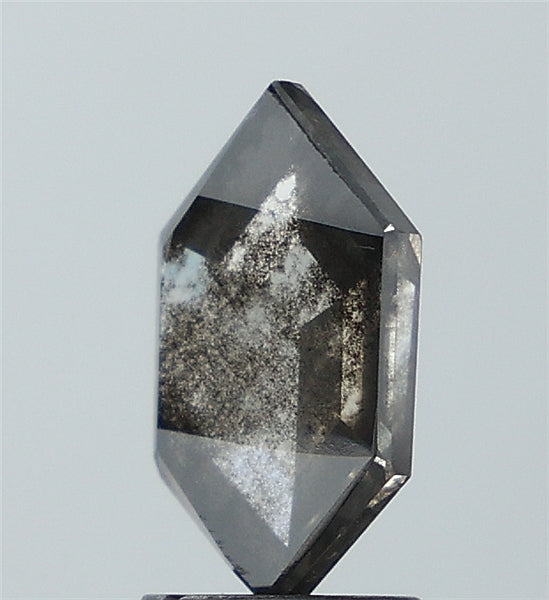 1.99 ct. Hexagon Stepcut Salt and pepper Lab Grown Diamond