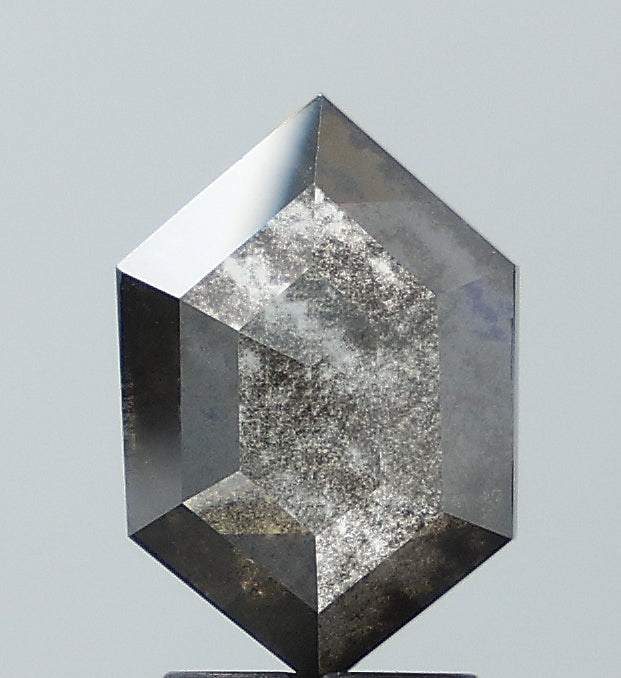 1.99 ct. Hexagon Stepcut Salt and pepper Lab Grown Diamond