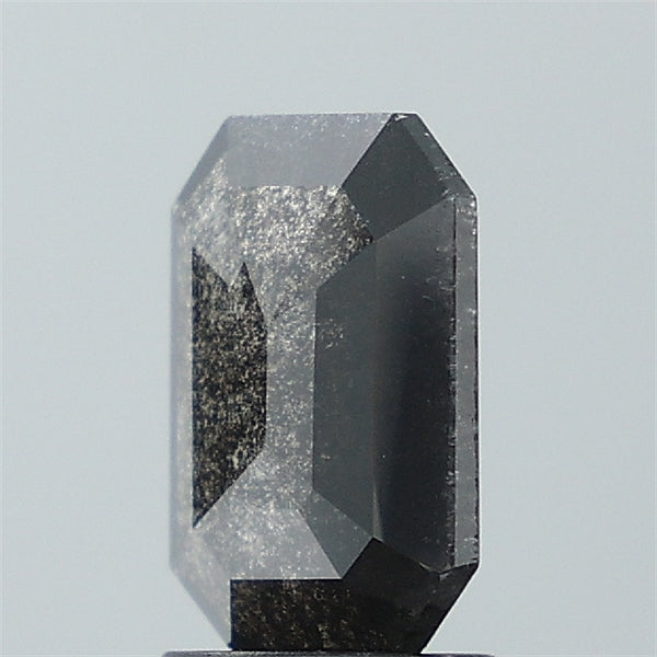 1.54 ct. Emrald Stepcut Salt and pepper Lab Grown Diamond