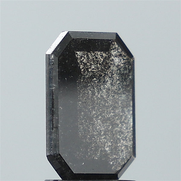 1.54 ct. Emrald Stepcut Salt and pepper Lab Grown Diamond