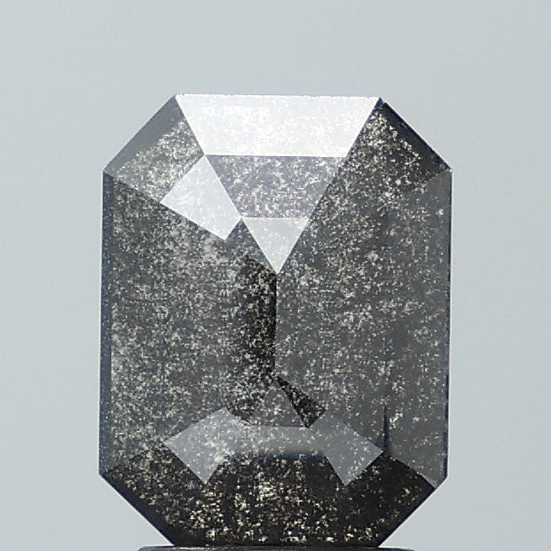 1.54 ct. Emrald Stepcut Salt and pepper Lab Grown Diamond