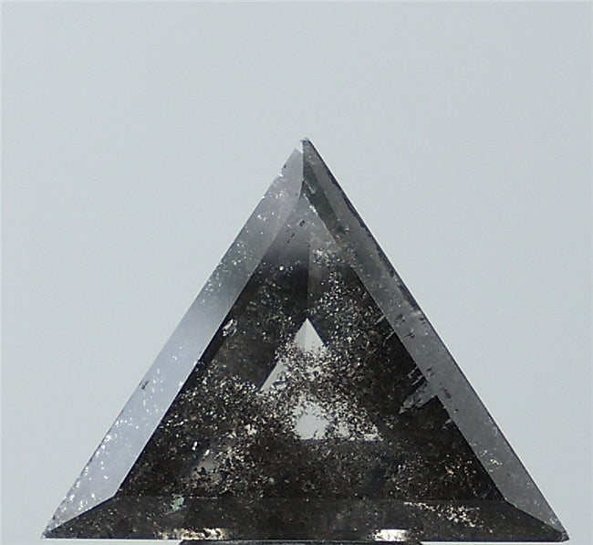 2.50 ct. Triangle Stepcut Salt and pepper Lab Grown Diamond