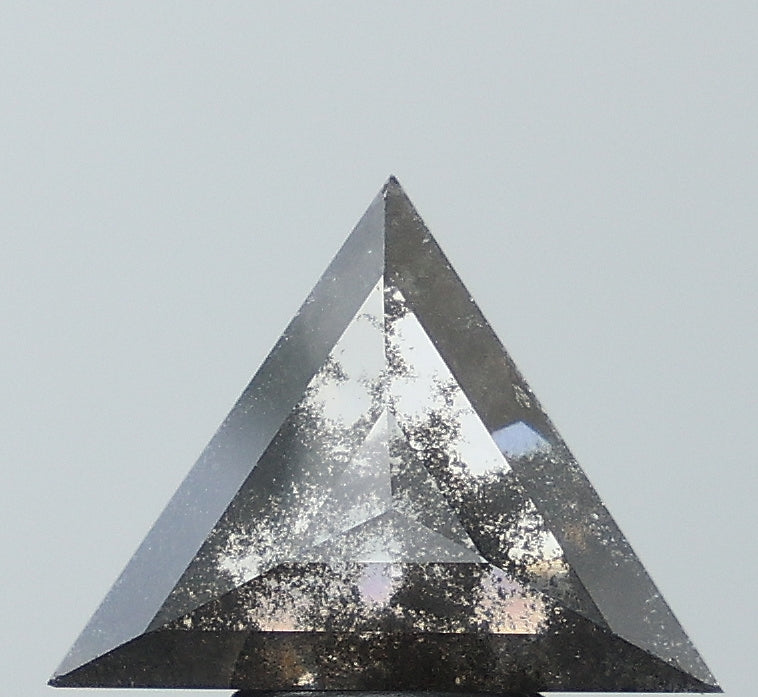2.50 ct. Triangle Stepcut Salt and pepper Lab Grown Diamond