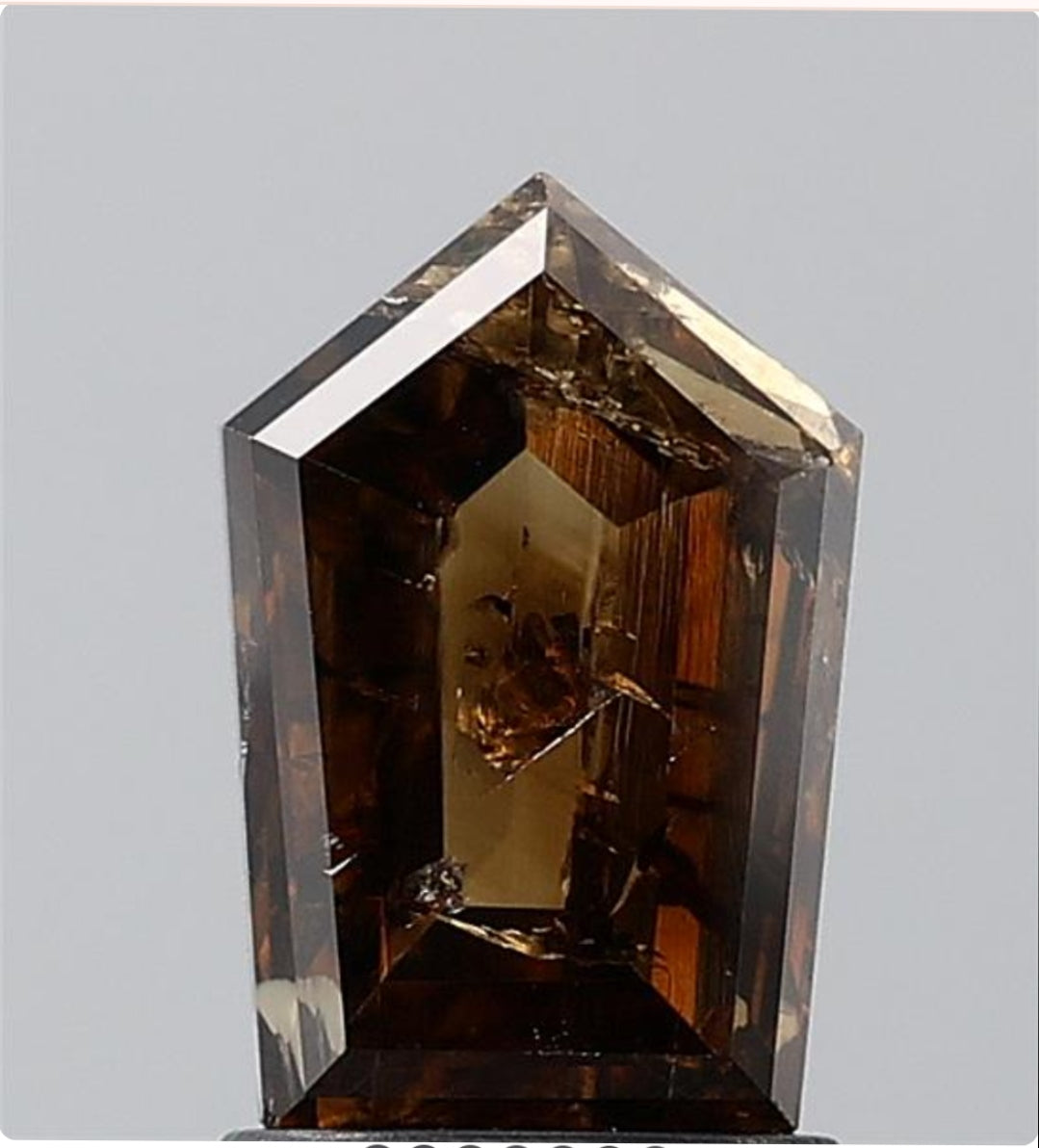 1.73 ct. Shield Stepcut Natural Brown colour Diamond