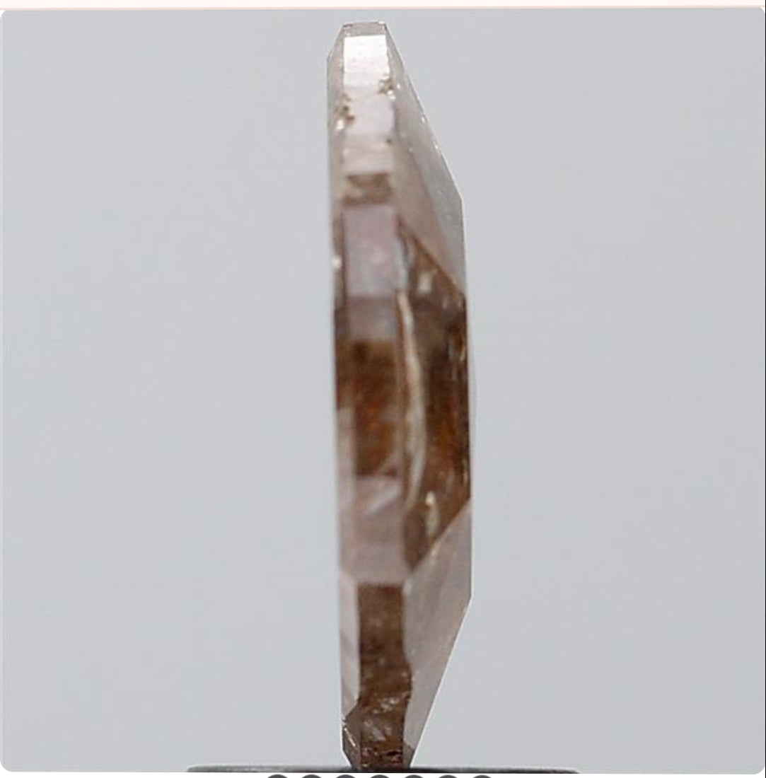 2.29 ct. Hexagon Rose Cut Red Colour Rustic Diamond