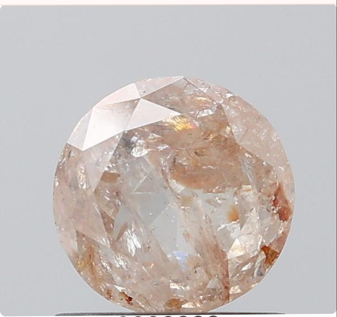 0.99 ct. Round Rosecut Natural White Rustic Diamond