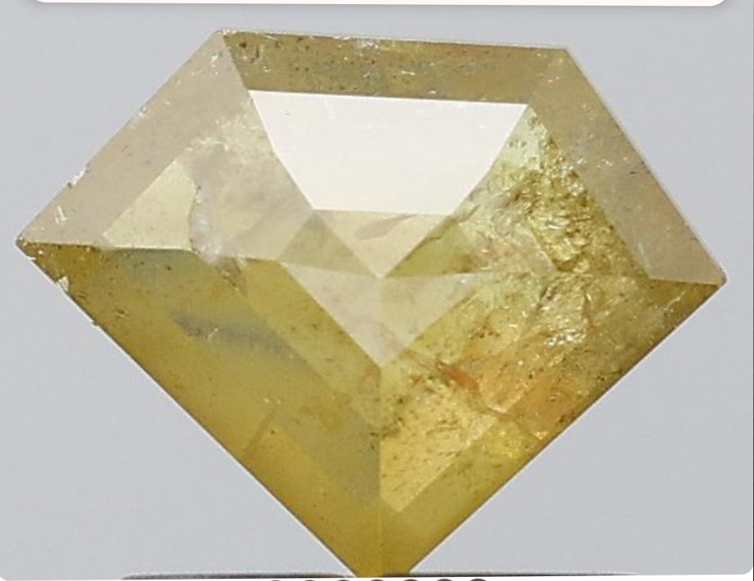 1.03 ct. Pentagon Step Cut Natural yellow Colour Rustic Diamond