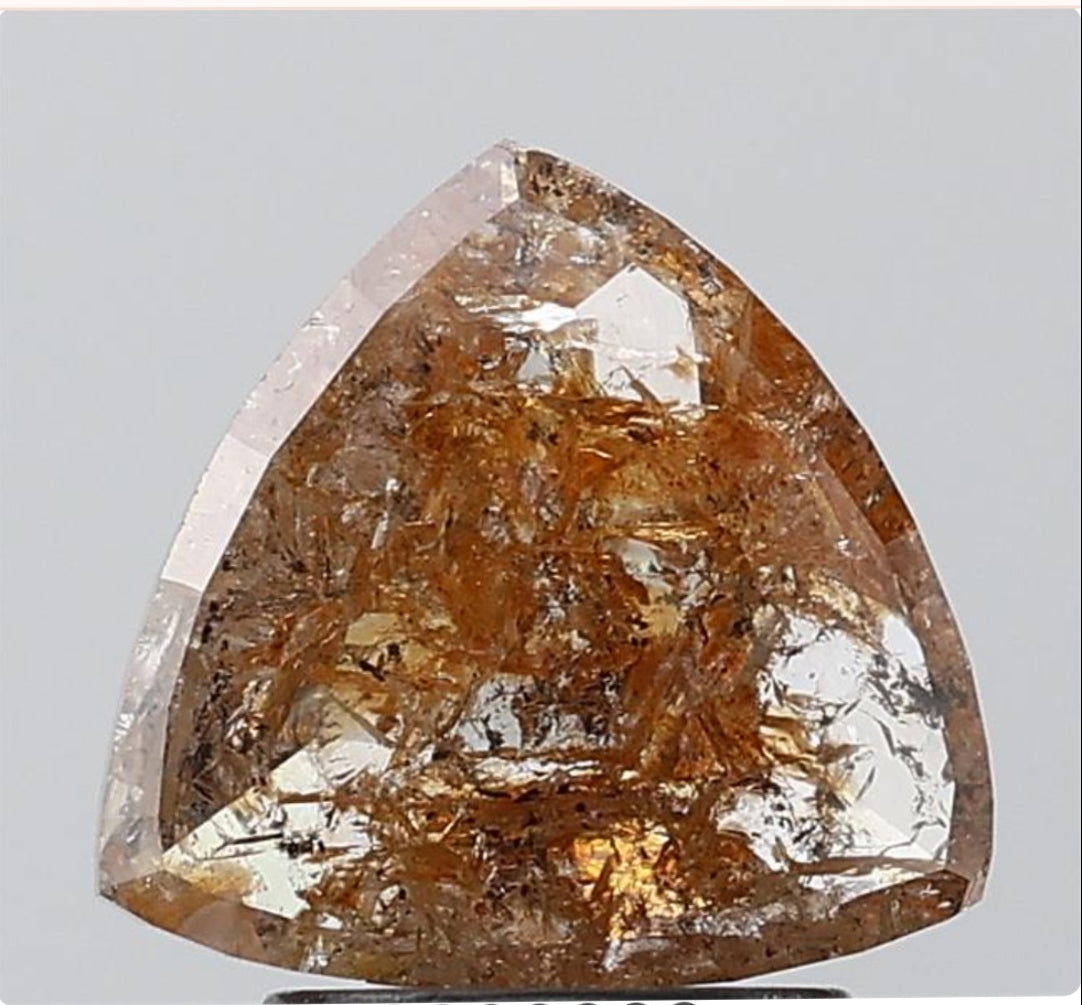 1.63 ct. Trillion Rose Cut Natural Red Colour Rustic Diamond