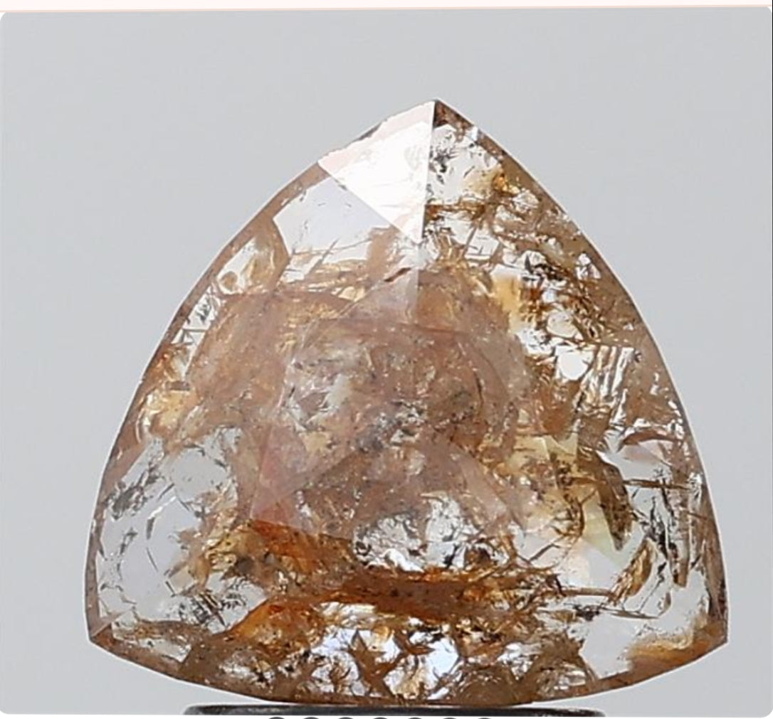 1.63 ct. Trillion Rose Cut Natural Red Colour Rustic Diamond