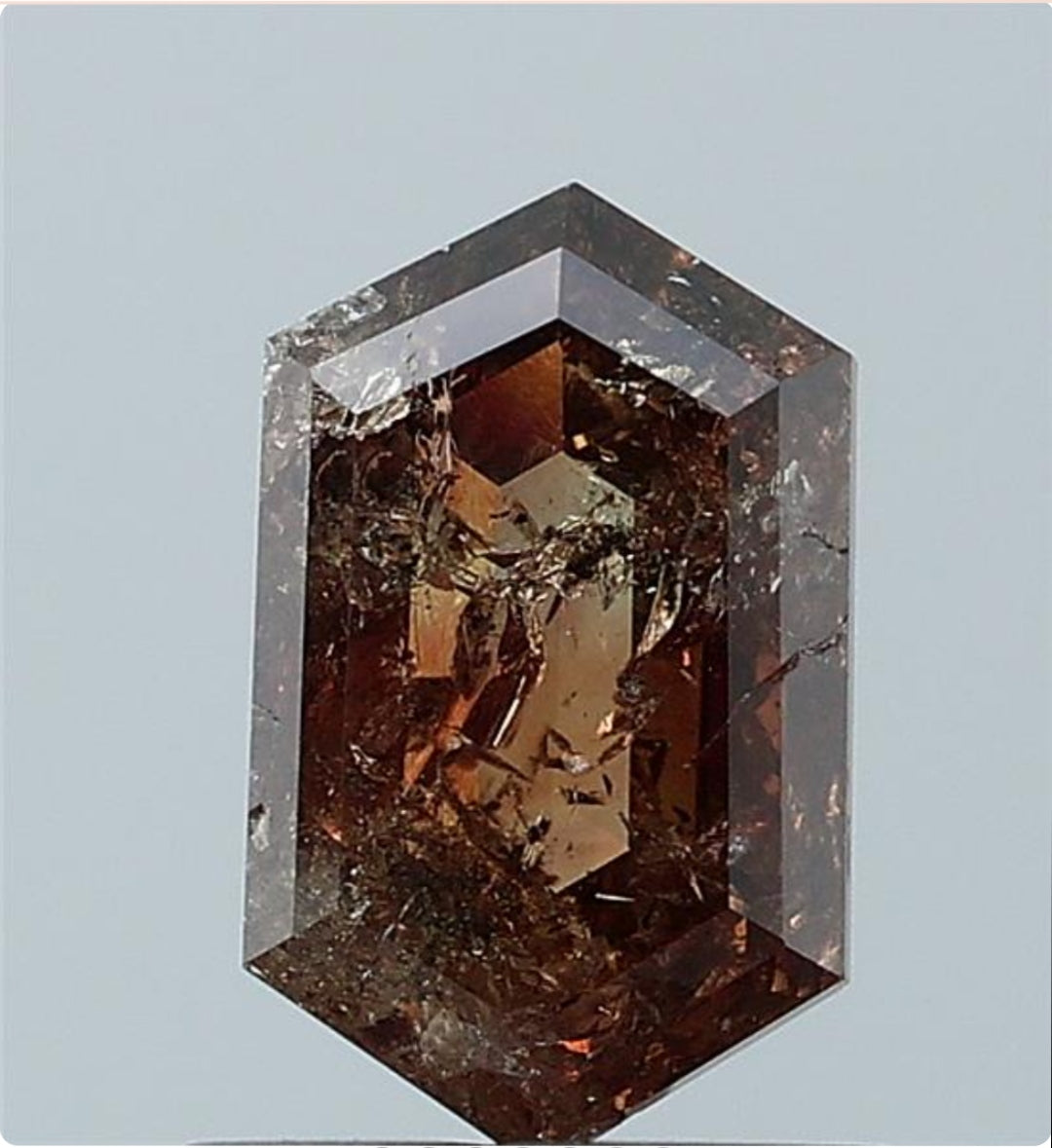1.04 ct. Hexagon Stepcut Natural Fancy Brown Colour Diamond