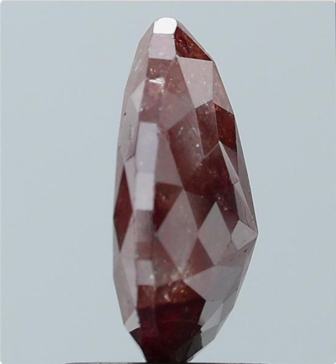 2.40 ct. Pear Rosecut Natural Red Colour Rustic Diamond