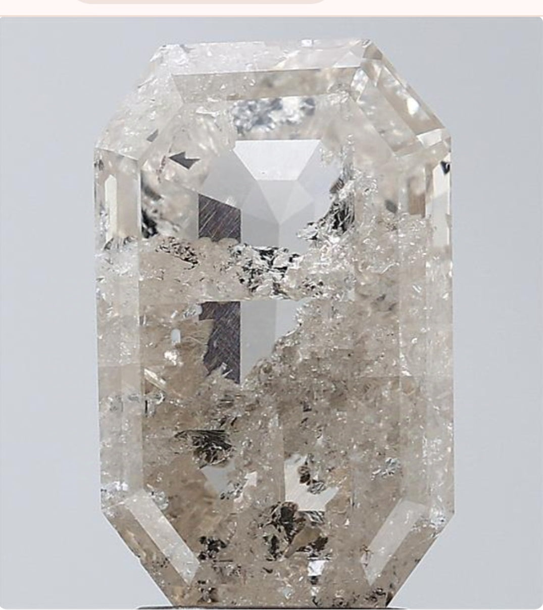 3.52 ct. Emrald Stepcut Rustic Lab Grown Diamond