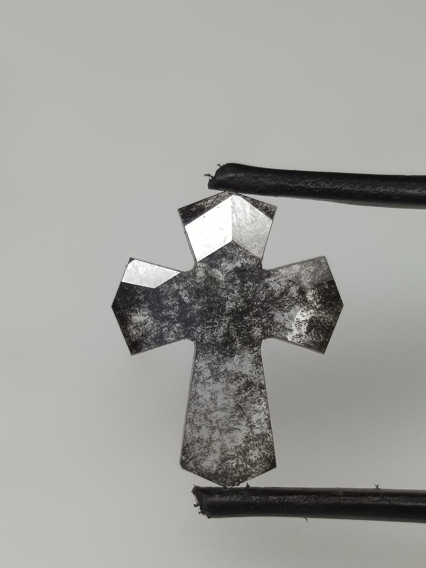 1-3.06 ct. Cross Rosecut Salt and pepper Lab Grown Diamond