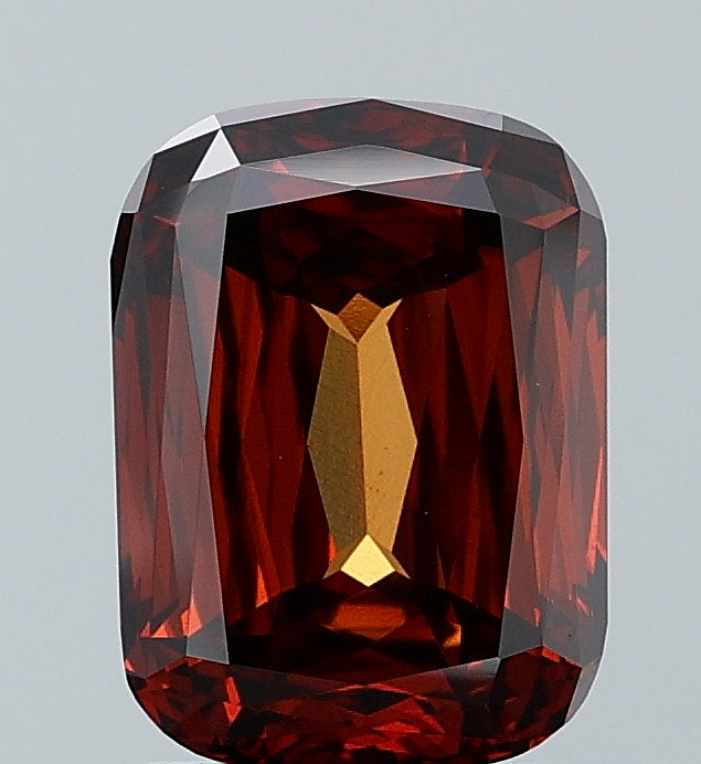 2.05 ct. Cushion Crisse Cut Red Colour Lab Grown Diamond