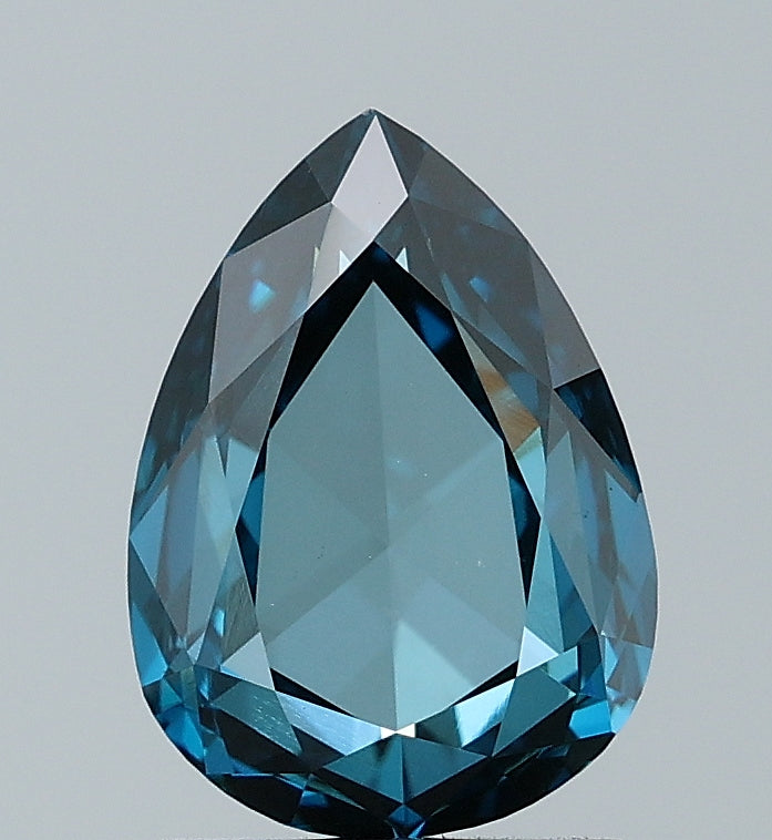 1.52 ct. Pear shape Rose Cut Blue colour Diamond