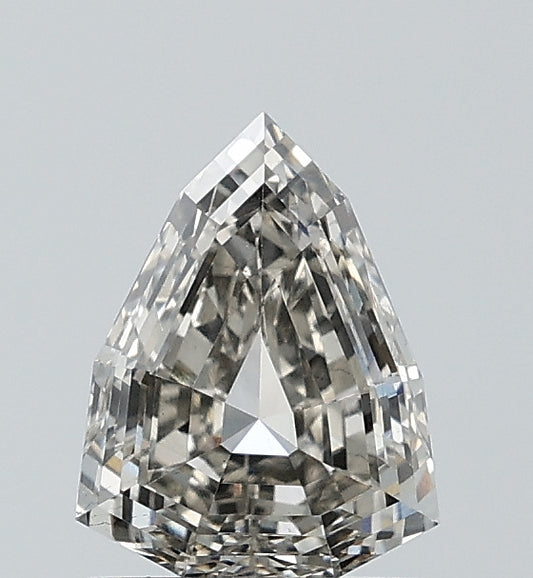 1.36 ct. Pear Step Cut Fancy Grey Color Lab Grown Diamond