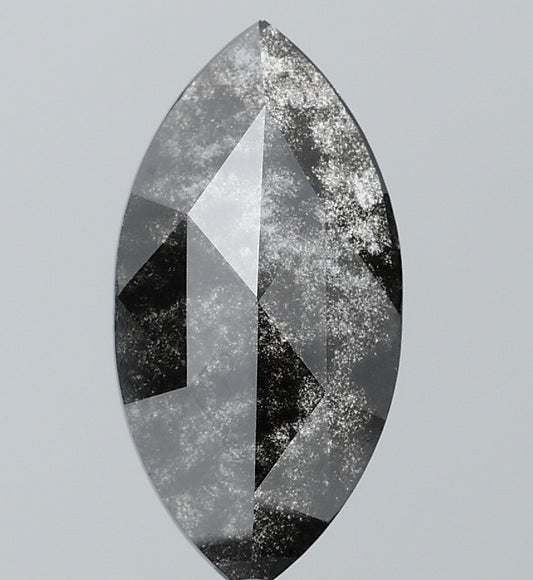 1.63 ct. Marquis Rose Cut Salt and pepper Diamond