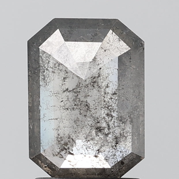 1.63 ct. Emrald Step Cut Natural Salt and pepper Diamond