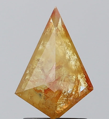 1.07 ct. Kite Step Cut Natural  Yellow Colour Rustic Diamond Pair