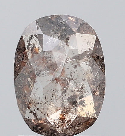 1.18 ct. Oval Rose Cut Natural Salt and pepper Diamond