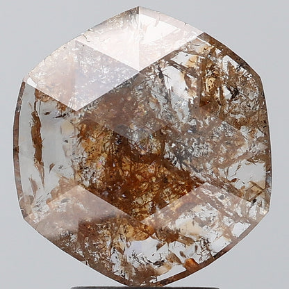 2.29 ct. Hexagon Rose Cut Red Colour Rustic Diamond