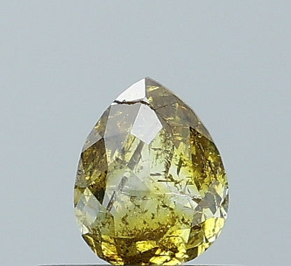 0.57 ct. pear Rosecut Natural Green Colour Diamond