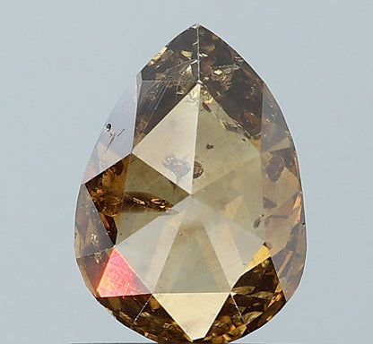 1.00 ct. Pear Rosecut Natural Brown Colour Diamond