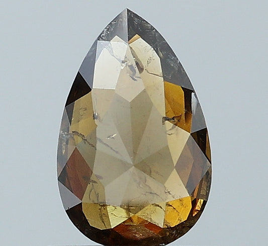 0.85 ct. Pear Rosecut Natural Fancy Brown Colour Diamond