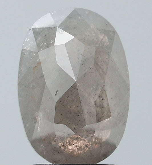 2.66 ct. Oval Rosecut Natural Salt and pepper Grey colour Diamond