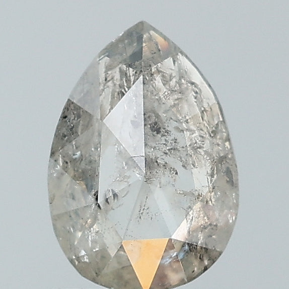 1.17 ct. Pear Rosecut Natural Salt and pepper Diamond