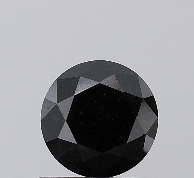 0.93 ct. Round Brilliant Natural Fancy Black Colour Diamond