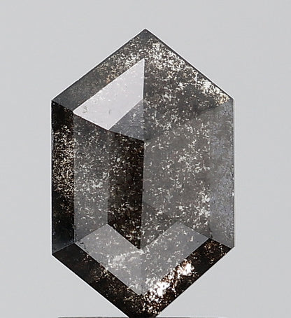 1.33 ct Hexagon Stepcut Lab Grown Salt and pepper Diamond