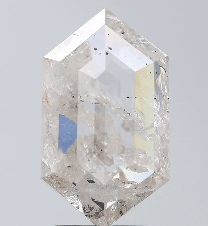 3.51ct. Hexagon Stepcut Rustic Lab Grown Diamond