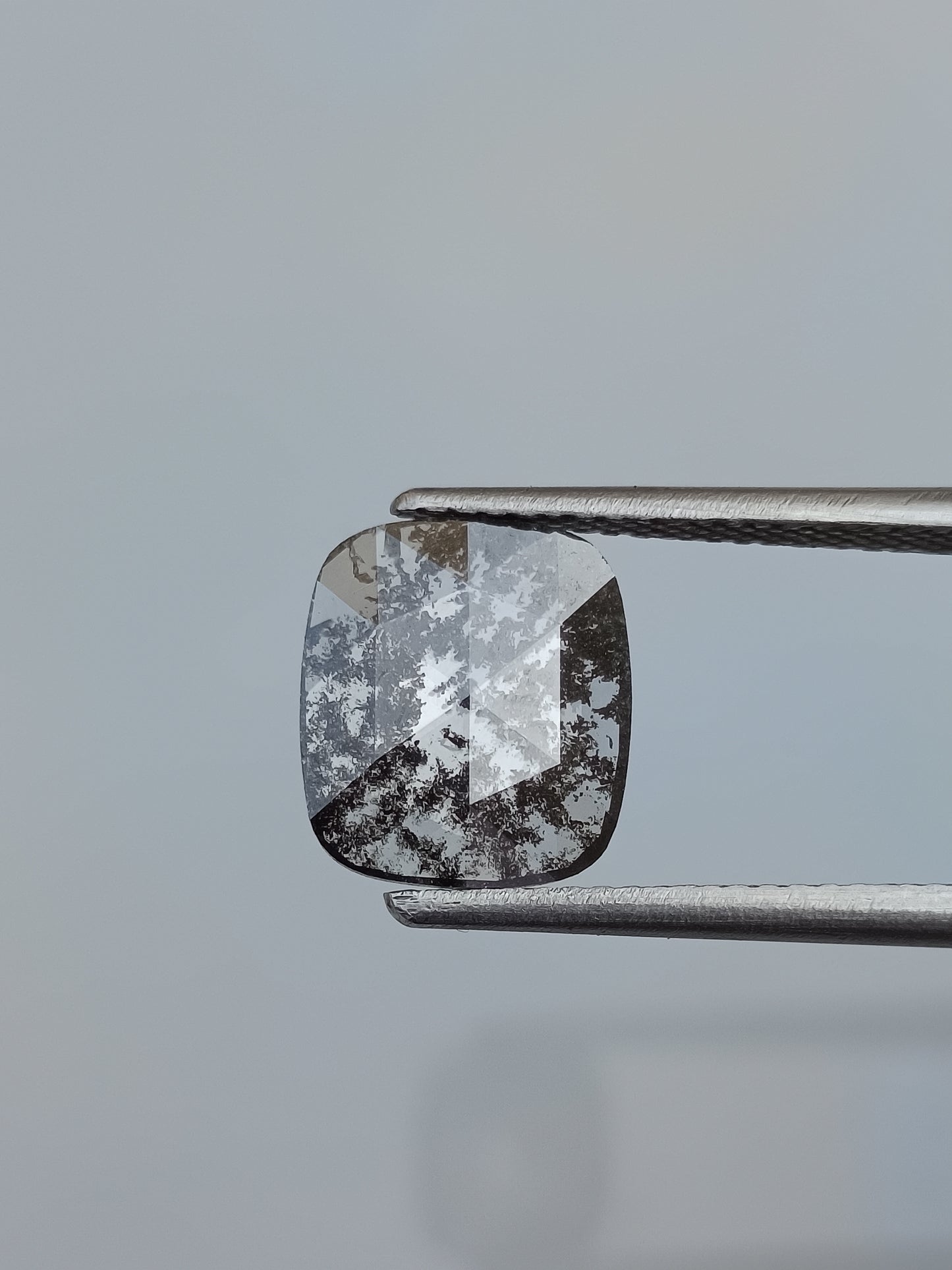 1.73 ct. Cushion Rose CutL Salt and papper Diamond