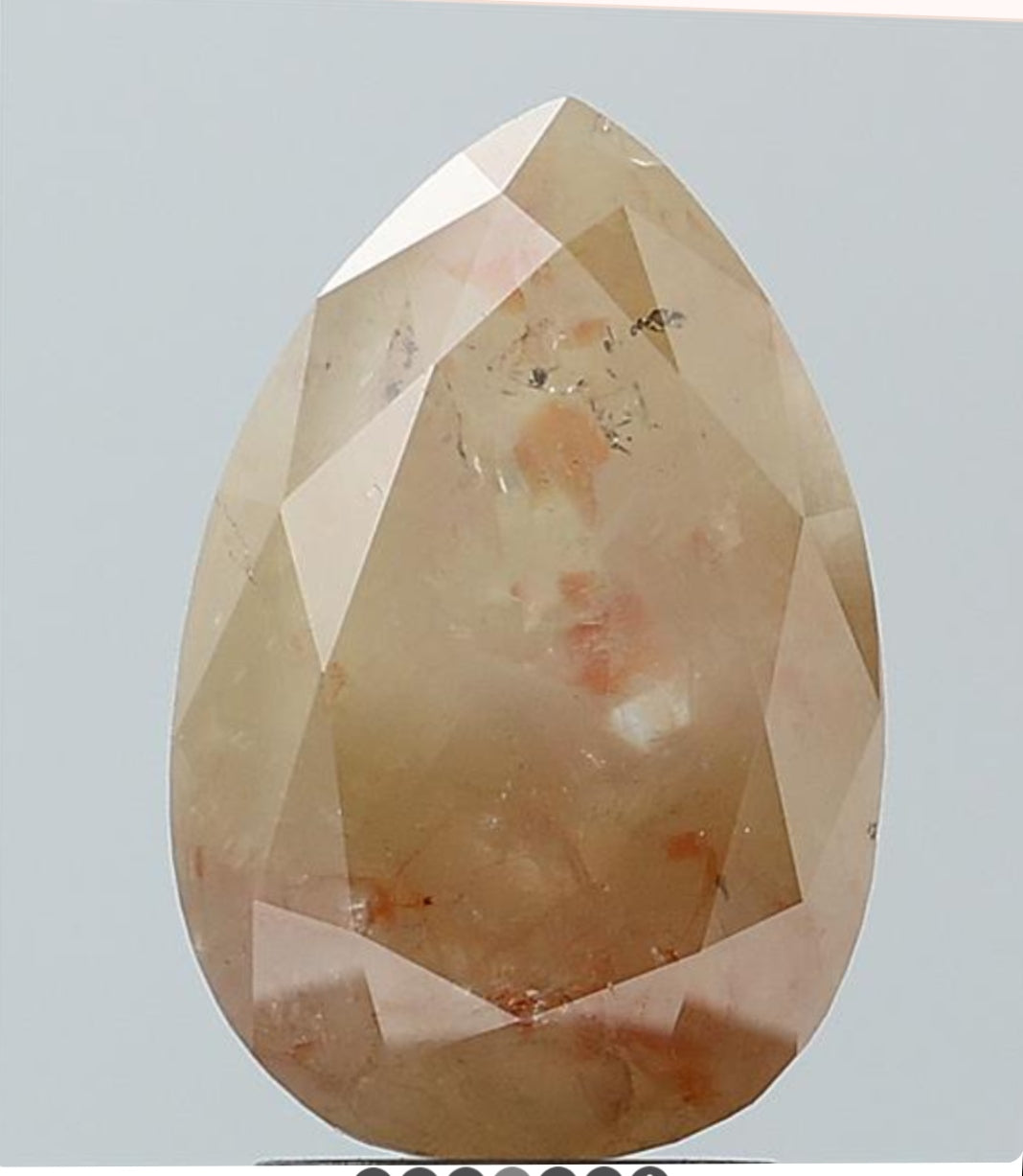 3.01 ct. Pear Rose Cut Natural Rustic Diamond