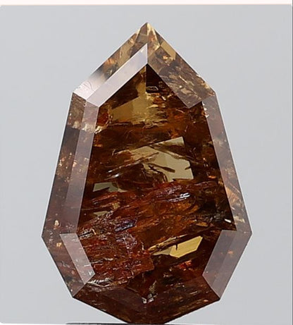 2.29 ct. Pear Step Cut Natural Brown Colour Diamond