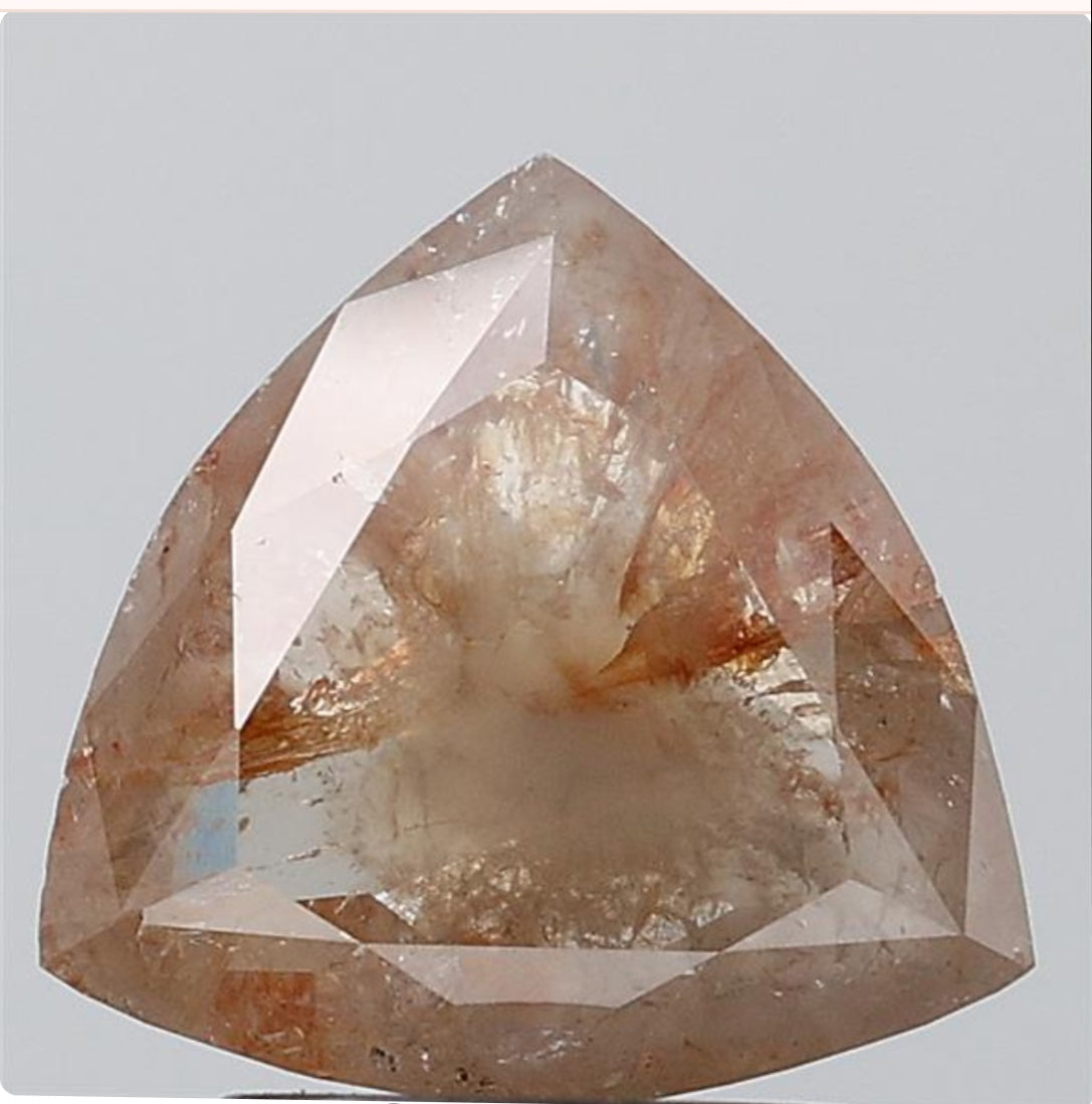 1.74 ct. Trillion Rose Cut Natural Red Colour Rustic Diamond