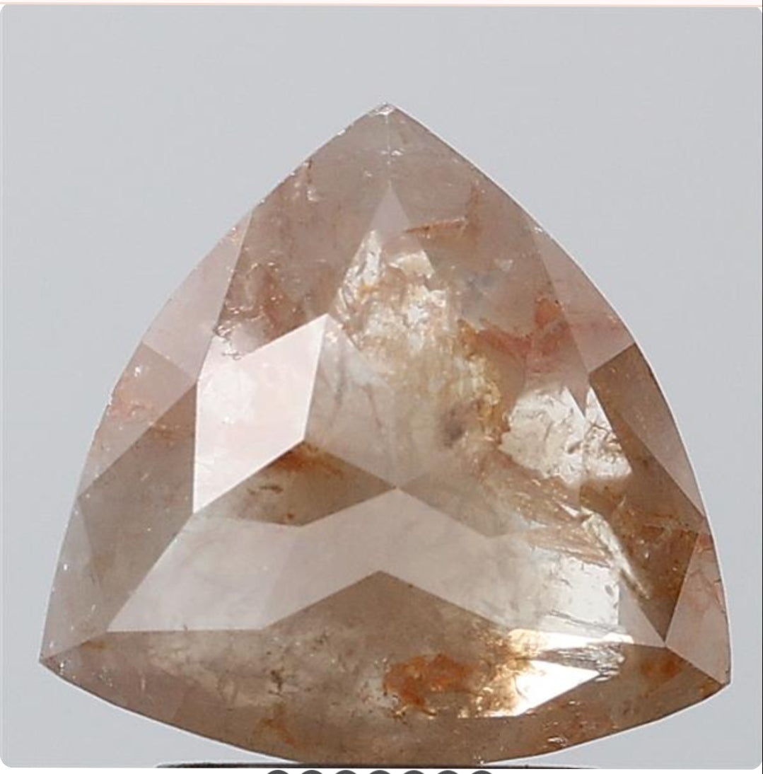 1.74 ct. Trillion Rose Cut Natural Red Colour Rustic Diamond