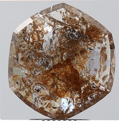 2.29 ct. Hexagon Rose Cut Red Colour Rustic Diamond