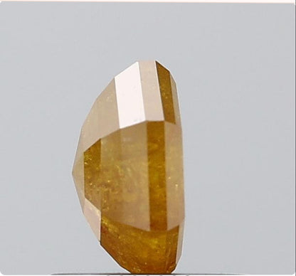 0.89 ct. Hexagon Step Cut Natural Yellow Colour Rustic Diamond