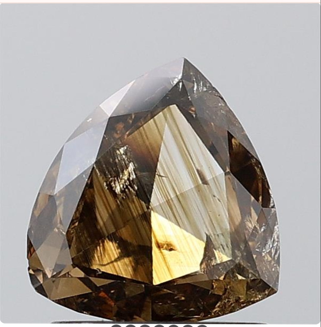 1.40 ct. Trillion Rose Cut Natural Brown Colour Diamond