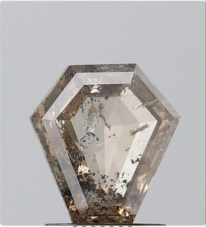 1.37 ct. Coffin Cut Natural Salt and pepper Diamond