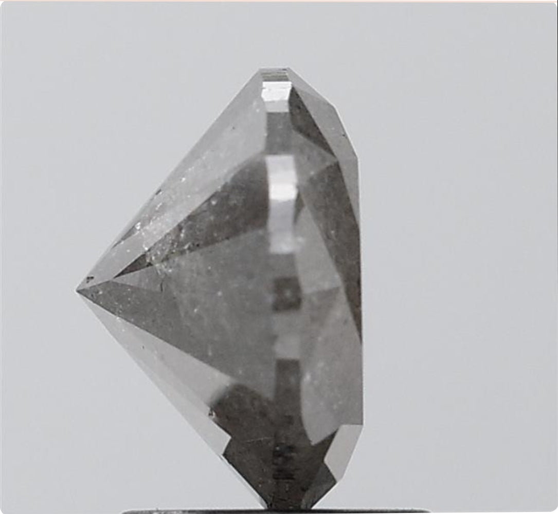 2.60 ct. Round Brilliant Cut Natural Salt and pepper Diamond