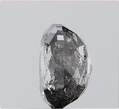 1.21 ct. Cushion Rose Cut Natural Salt and pepper Diamond